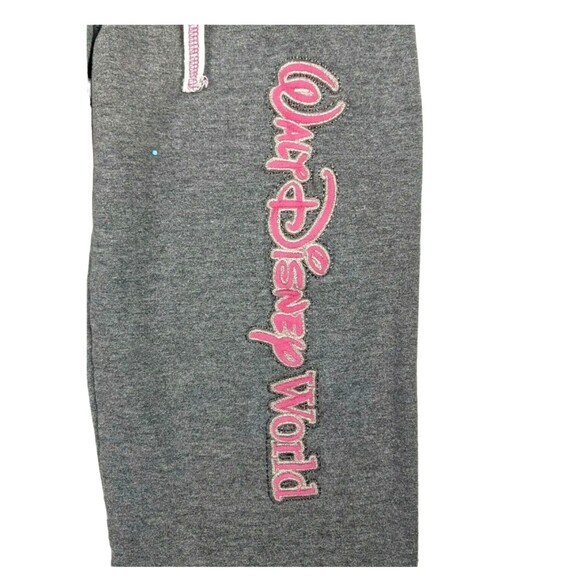 Disney Parks Sweatpants Girls S Gray Heather Walt Disney World Fleece Jogger - Picture 4 of 5